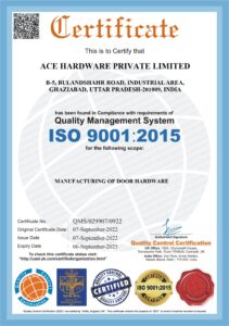 ISO certified door hardware manufacturer