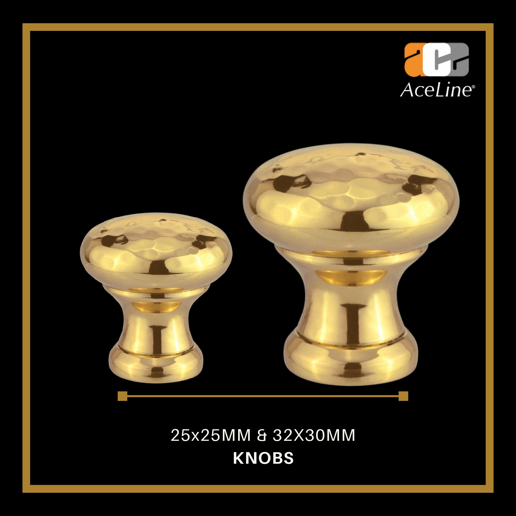 AceLine Max Brass Furniture Knob