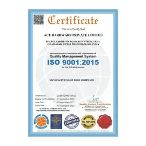 ISO CERTIFIED DOOR HARDWARE MANUFACTURER IN INDIA